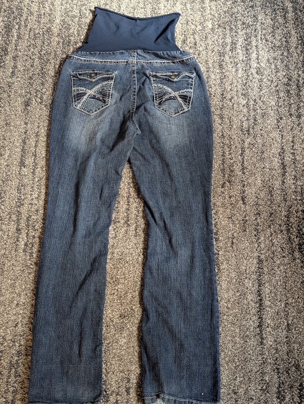 Maternity Jeans Rhinestone Embellished Bootcut Wallflower Brand
